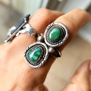 Turquoise Sterling Ring Size 8.75